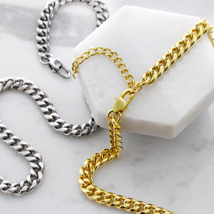 To My Dear Hubby - Cuban Link Chain Necklace (Valentines Day)